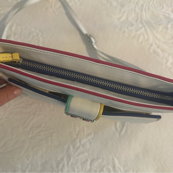 Brighton White Leather Rainbow All-in-One Crossbody Bag - Picture 10 of 16